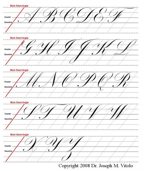 Downloadable Printable Copperplate Practice Sheets Pdf